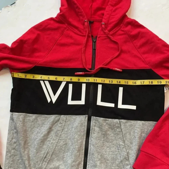 Vull full zip hoodie, red, black, gray. Women’s size XL - Picture 5 of 10